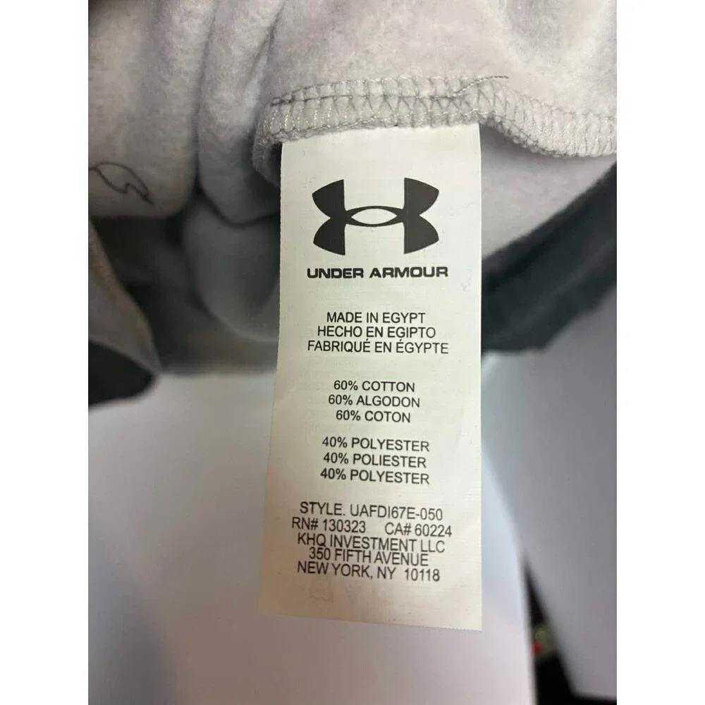 Under Armour Boys 2 Piece‎ Hoodie & Jogger Set Gray & Dark Charcoal Size 6 NWT